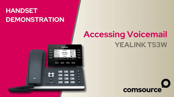 Yealink T53W - Accessing Voicemail