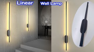 Modern Simple Linear Tube Led Wall Lamp | Up Down Background Opposite Wall Light Led | Bedside Wall