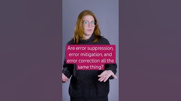 Are error suppression, error mitigation, and error correction all the same thing? #quantum #science