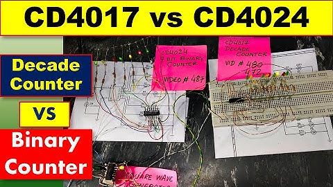 {488} CD4017 Vs CD4024 Decade Counter Vs 7 Bit Binary Counter Comparison