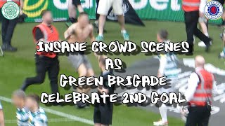Insane Crowd Scenes as Green Brigade Celebrate 2nd Goal - Celtic 2 - Rangers 1 - 11/05/24