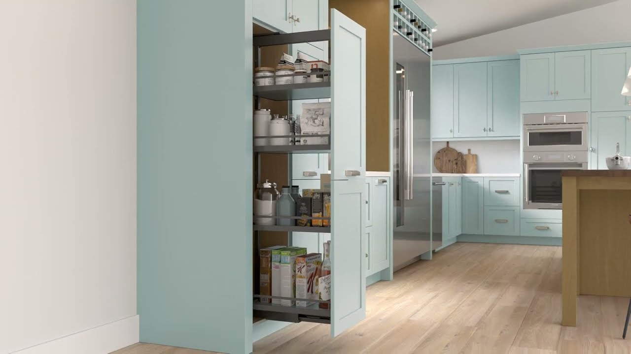 Tall Pantry Pull Out Tandem Cabinet - Kitchen Craft Cabinetry