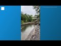 Water temporarily flowing at Jacob's Well