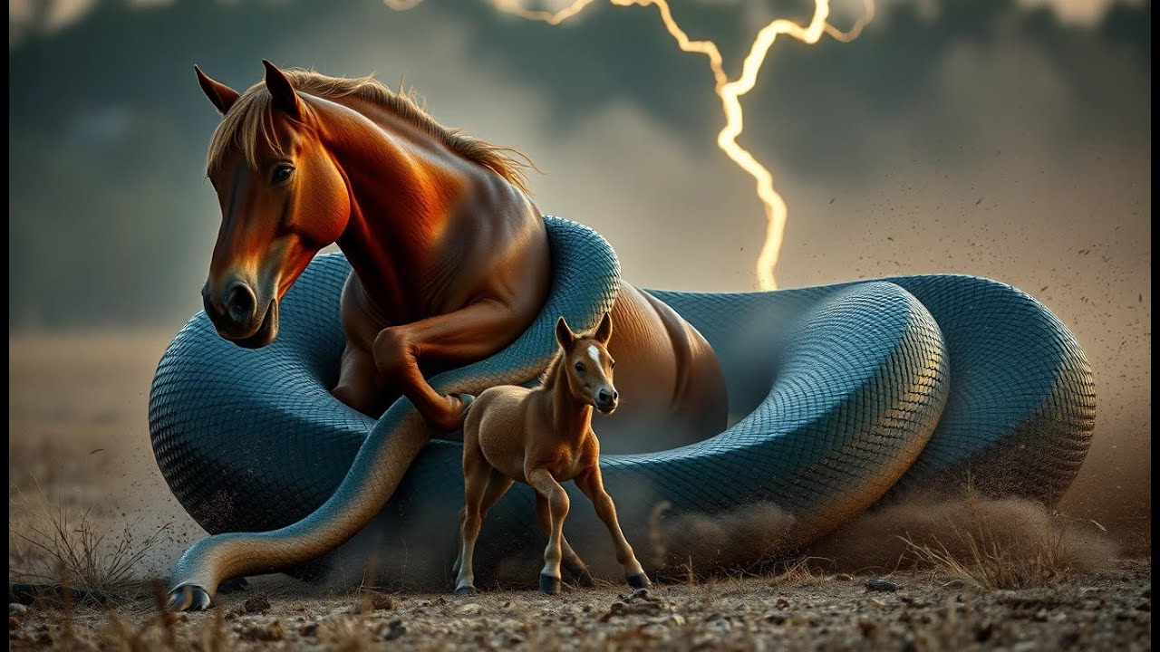 Heroic Rescue Team Saves Brave Mother Horse from Bloodthirsty Giant ...