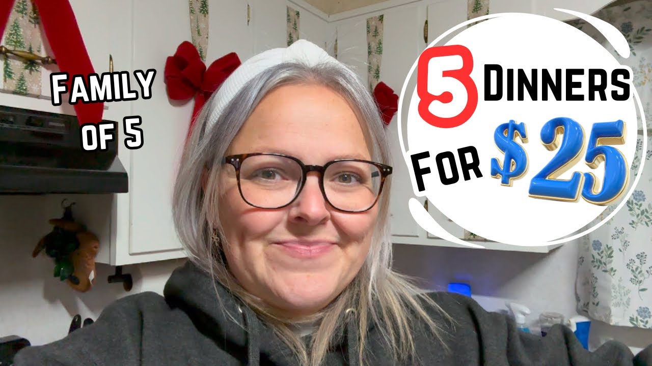 $25 Grocery Budget Feeds My Family Of 5 Dinner For 5 Nights || Cheap Meals