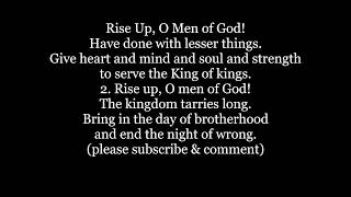 Video thumbnail of "RISE UP O MEN of GOD Hymn Lyrics Words & Text Sing Along song music"