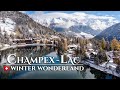 The HIDDEN Swiss Gem: Champex-Lac – Wonderful snowy Lake in Valais Switzerland