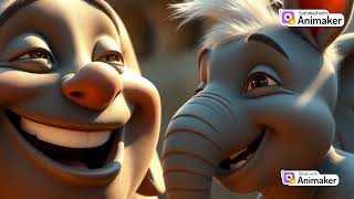 A True Friendship Story of an Elephant and Rabbit🐘🐇 #kidsstories #truefriendshipstory