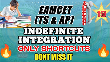 EAMCET 2023 II INDEFINITE INTEGRATION II INTEGRATION SHORTCUTS II  TS EAMCET Il AP EAPCET Il