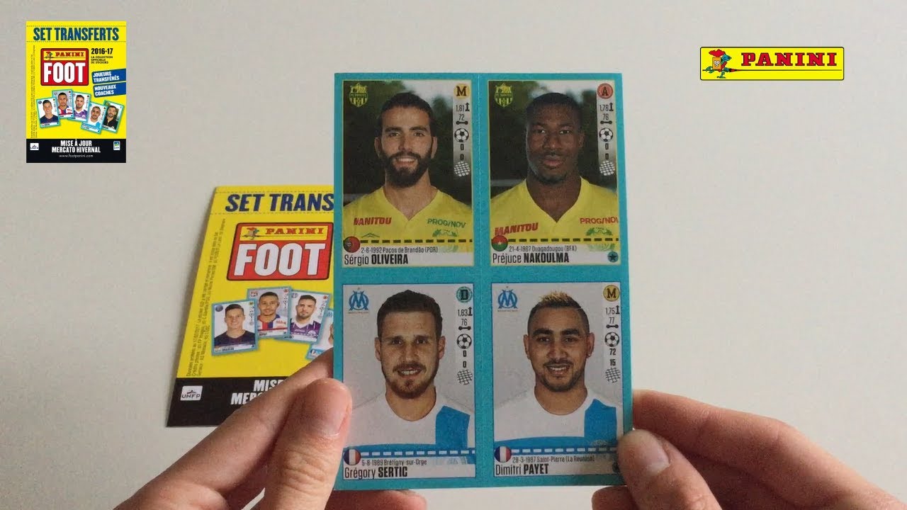 Set De Transferts Panini Foot France 2016-2017 - Album Complet D'autocollants - Neuf