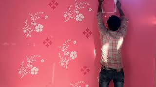 Wall Stencil design Kayra Decor Make your Home Beautiful Panchkula Chandigarh service Gaffar Tech