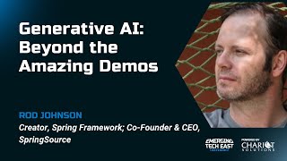 Generative AI: Beyond the Amazing Demos - Rod Johnson