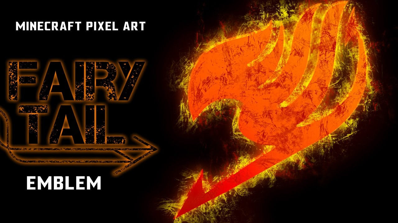 Minecraft Pixel Art 19 Fairy Tail Emblem YouTube