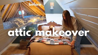 Attic Room Makeover!  Must See Before and After Net Worth