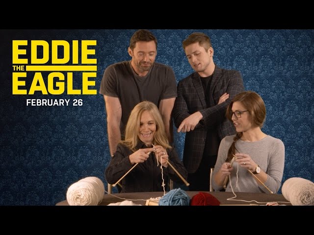 Watch film Eddie the Eagle | Eddie the Eagle | "The Knitting Olympics with Hugh Jackman & Taron Egerton" | 20th Century FOX