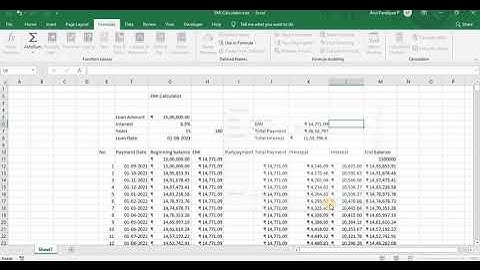 Home Loan EMI calculator with Part-Payment option in Excel தமிழில் || Excel Vazhikati