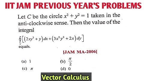 IIT JAM VECTOR CALCULUS PROBLEMS | PROBLEM 1