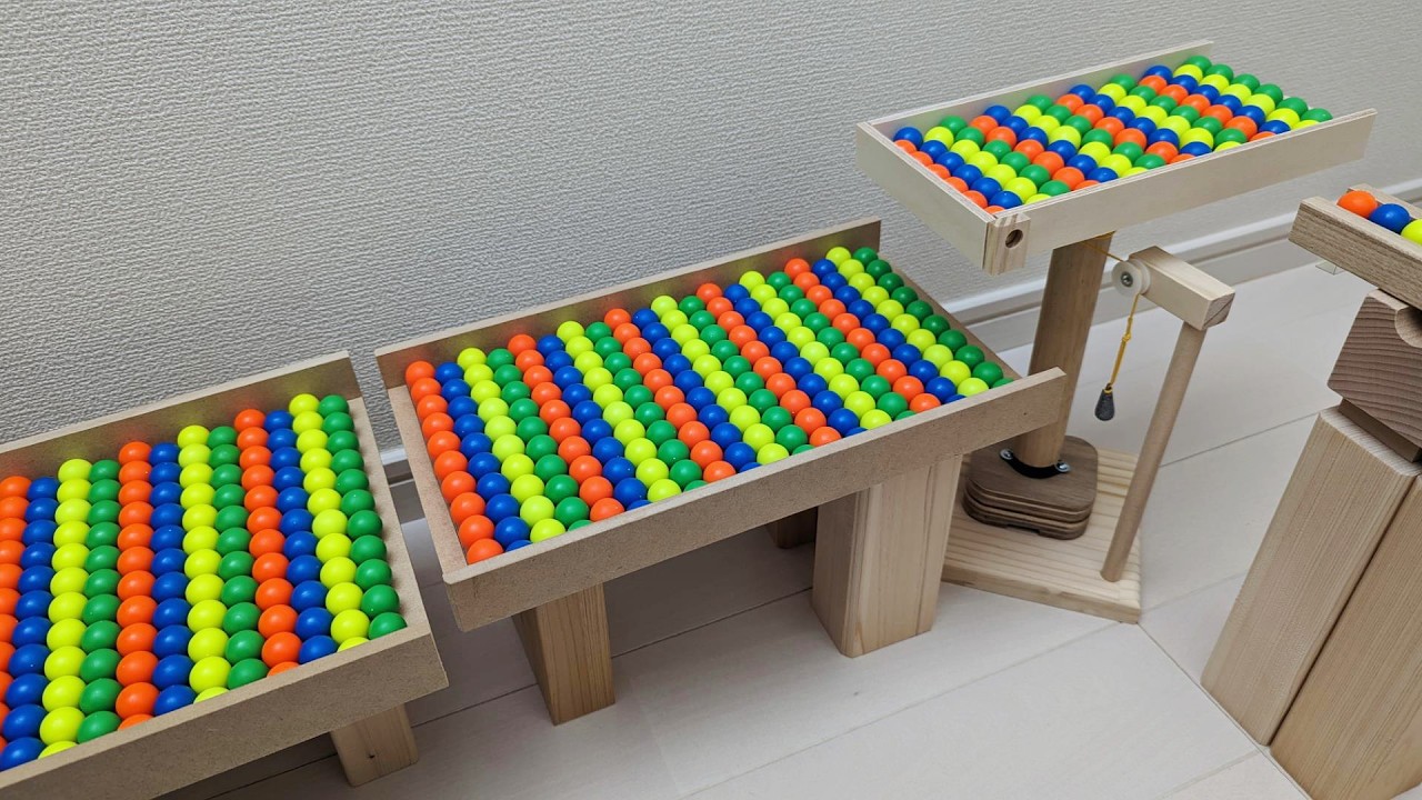 Marble Run Race ☆ HABA Slope + Cuboro + Bornelund Quadrilla + Transparent pipe