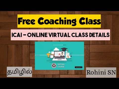 Virtual Coaching Class in Tamil / Icai free online coaching class