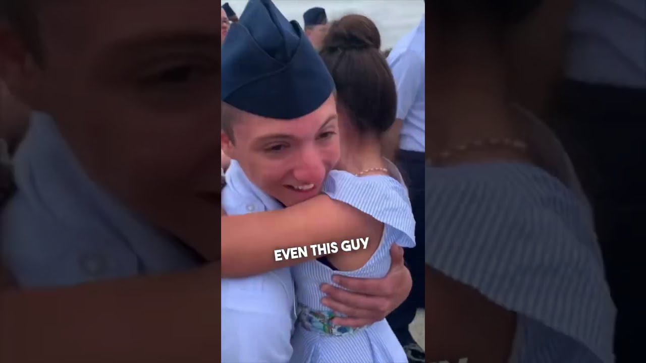 Little Girl Runs To Her Brother In The U S Air Force 