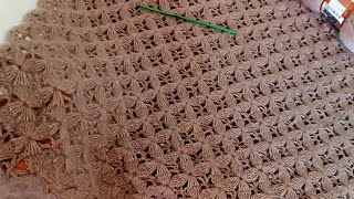 MÜKEMMEL👌🏼 Ölçüleriyle baştan sona! tığ işi etol şal yapımı ✔️ Crochet stitch