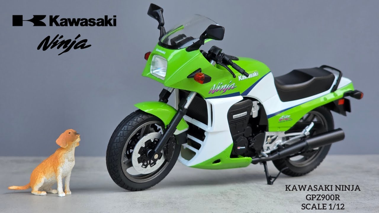 HD Miniature | Aoshima Kawasaki Ninja GPz900R Green 1:12 Scale
