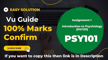 PSY 101 Assignment 1 Solution 2022 / PSY 101 Assignment 1 spring 2022 solution /PSY 101 Assignment 1