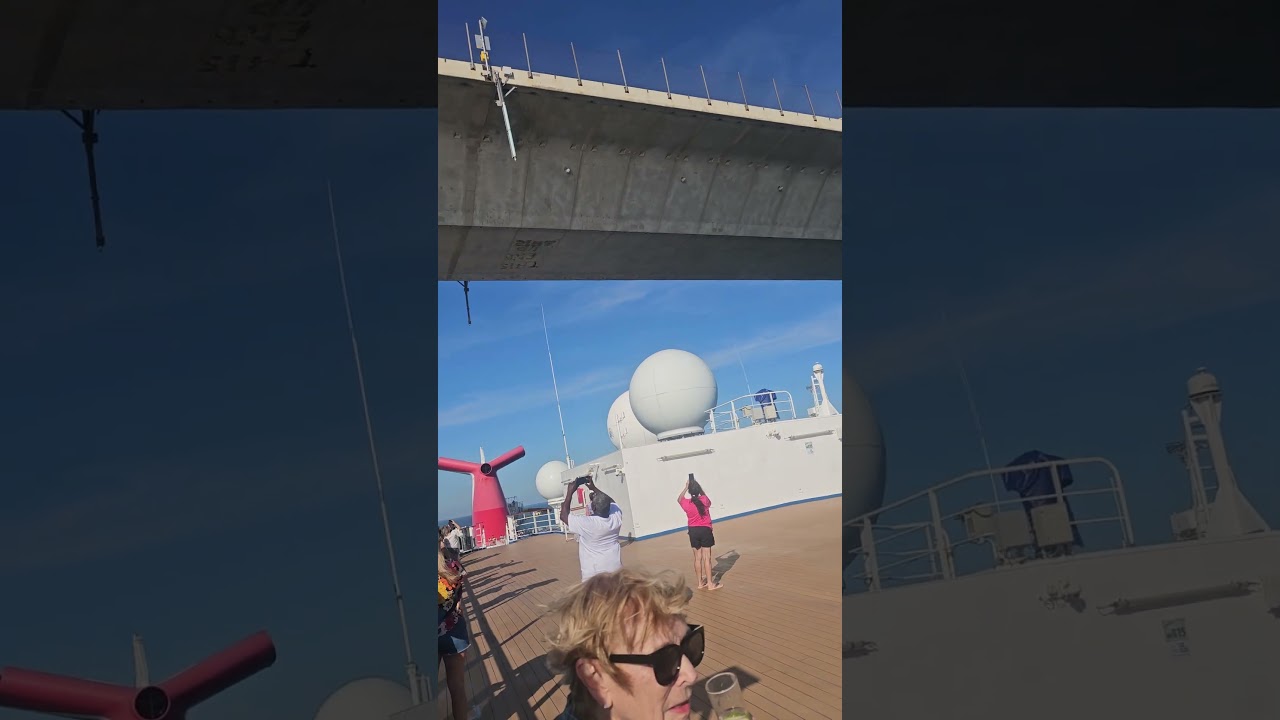 Going under Skyway bridge in Tampa Bay on the Carnival Paradise 2026 #boatlife #cruise