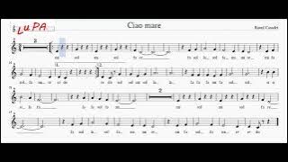 Ciao mare (R. Casadei) - Flauto dolce - Note -Spartito - Karaoke - Instrumental - Canto.