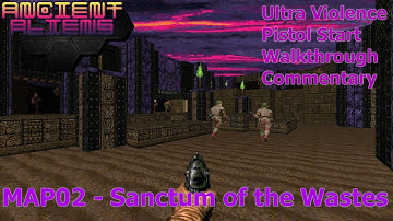 Doom II: Ancient Aliens (Ultra Violence 100%) Walkthrough (MAP02: Sanctum of the Wastes)