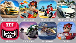 Stunt Car Extreme, BB Racing 2, Gravity Rider, Car Driving 2026, Hellrider 3, Traffic Rider, Riptide screenshot 4