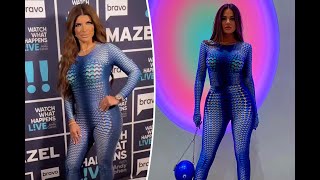 Teresa Guidice Wears Khloé Kardashians Trippy Catsuit On Wwhl