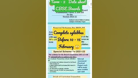 Class 10😟 term 2 datesheet by CBSE🥺#shorts