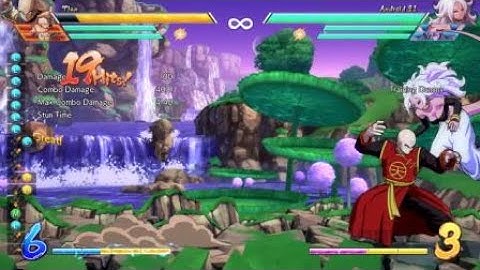 DBFZ - Tien Shin Han Combo - 4K dmg - 0 bar, 2 assists, hard kd +1.5bar gain