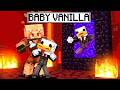 BELLAFACCIA CHIUDE BABYFACCIA NEL PORTALE DEL NETHER E LUI MU0RE!!😱 BABY VANILLA MINECRAFT ITA