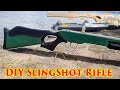 Making Powerful Slingshot Rifle Made Out Of Wood With Steel Ball Bullets
