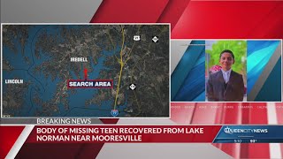 Teen found dead in Lake Norman after being reported missing