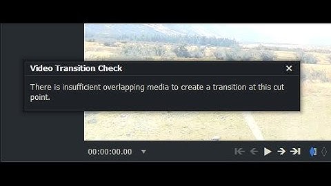 How to fix Lightworks  insufficient overlapping media to create a transition at this cut point.