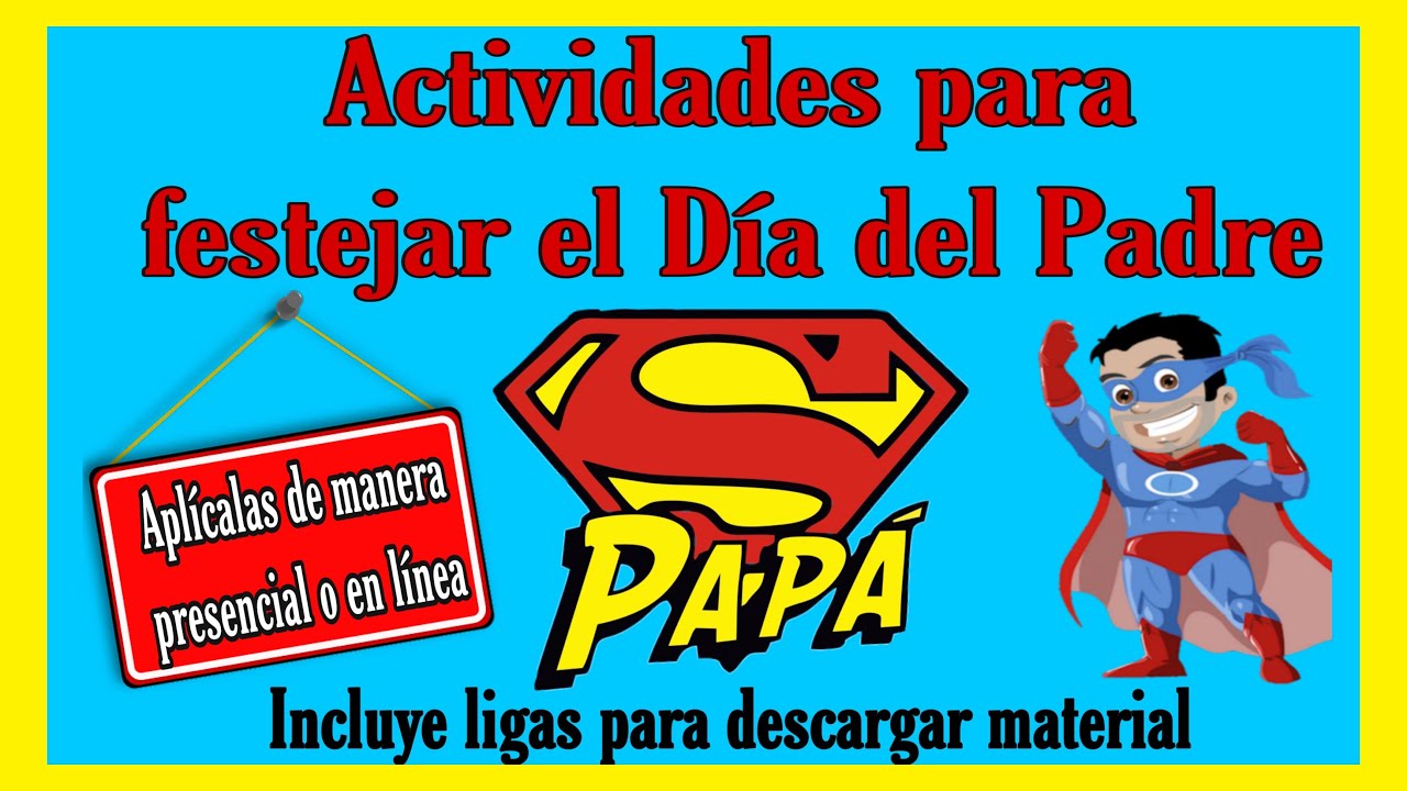 Actividades para festejar el Día del Padre (virtual o presencial) ?‍?‍?  #Diadelpadre - YouTube