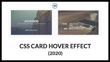 CSS CARD HOVER EFFECT (2020)