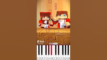 NORMAL vs PSYCHOPATH - JJ and Mikey Maizen Minecraft Animation (@EllaToonss) - Octave Piano Tutorial