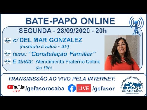 Assista: Bate-papo online - c/ DEL MAR GONZALEZ (28/09/2020)