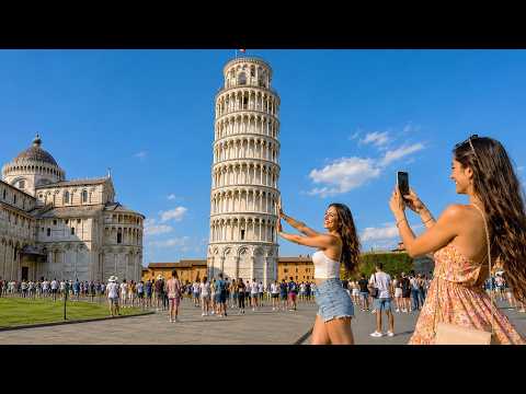 Pisa, Italy 🇮🇹 4K Walking Tour | Leaning Tower, Piazza dei Miracoli, Pisa Cathedral