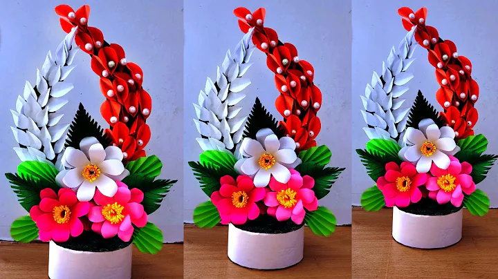 beautiful flower bouquet making with paper / diy flower bouquet