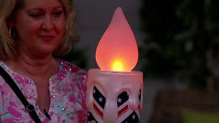 Miss Liberty 36" Illuminated Patriotic Blow Mold Candle on QVC