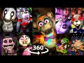 360 fnaf security breach all jumpscares in vr