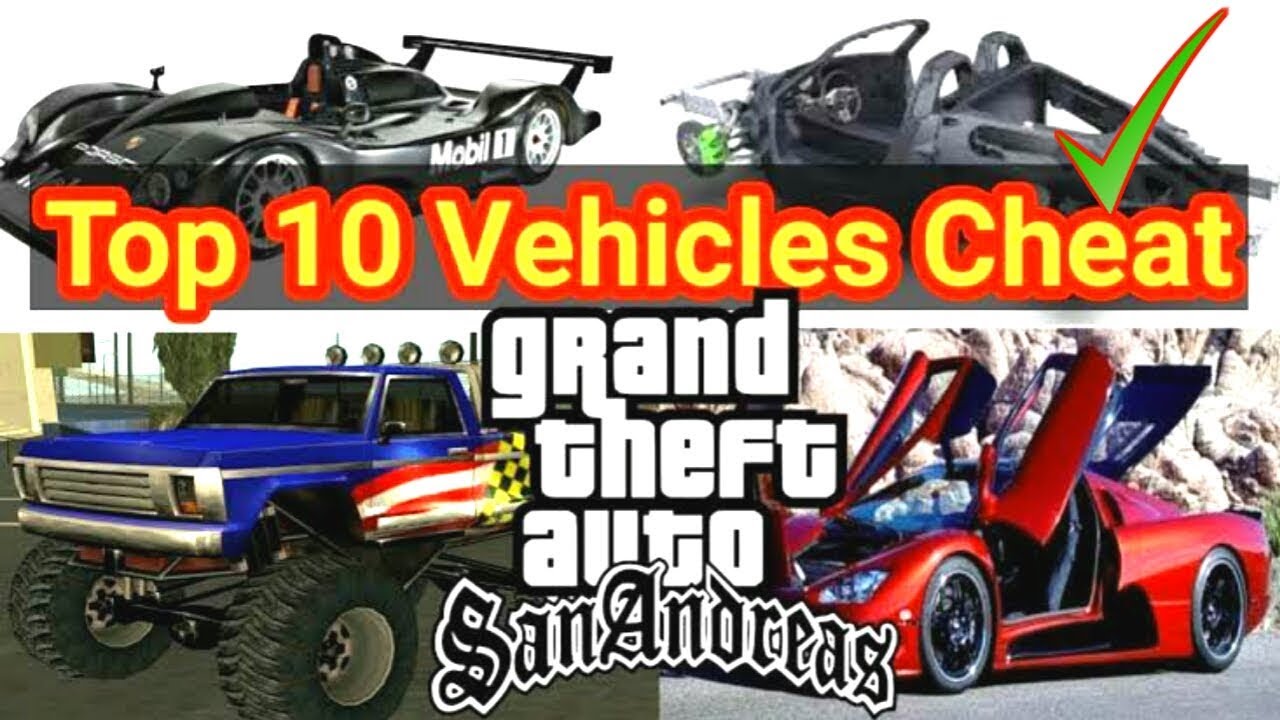 gta san andreas secret cars cheats