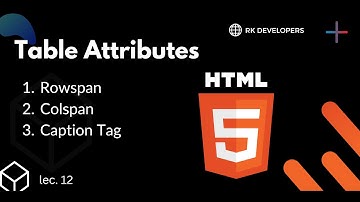 Colspan & Rowspan in Table | Table in Hindi and Urdu | HTML Tutorial for beginners