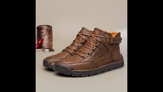 Men's Casual Ankle Boots - Handcrafted Stitching