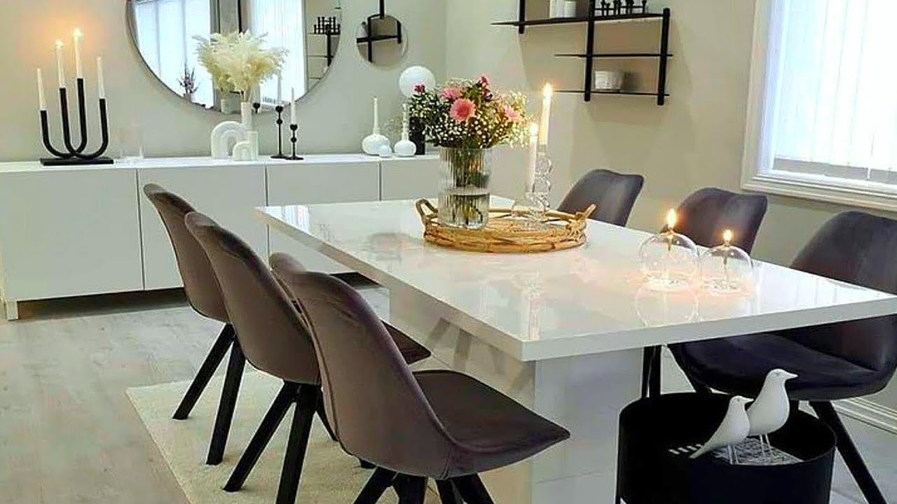 Modern Dining Room Decorating Ideas 2024 Living Room Dining Table ...